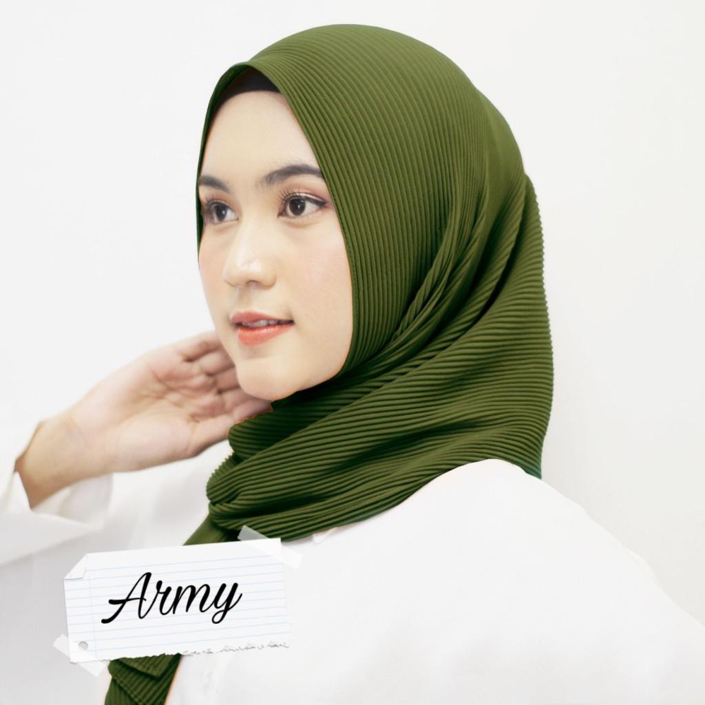 Pashmina Plisket/Pashmina Plisket Pashmina Full Plisket/Pashmina Plisket Tanpa Lipatan Tengah Murah!-Merci Army
