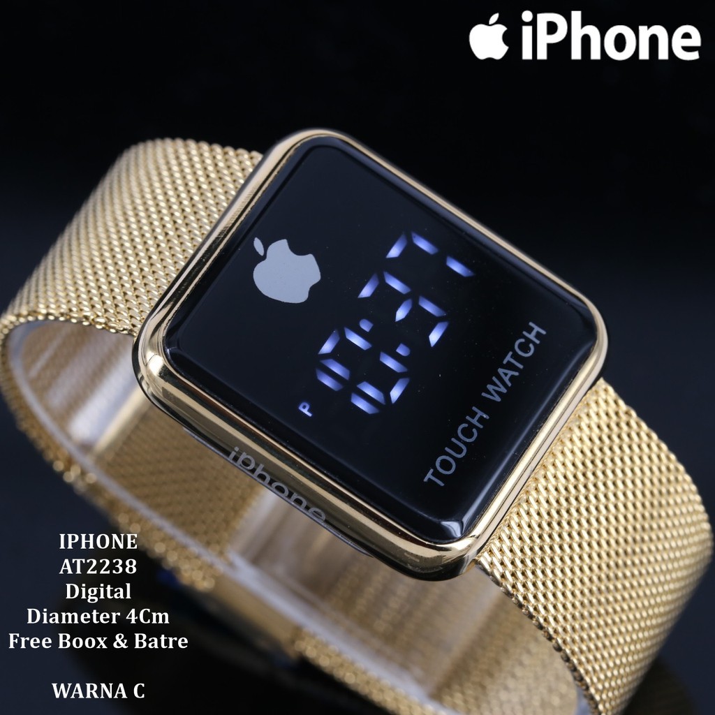 READY ORI  Jam Tangan Pria/Cowok  IPHONE Layar sentuh tali rantai pasir 150