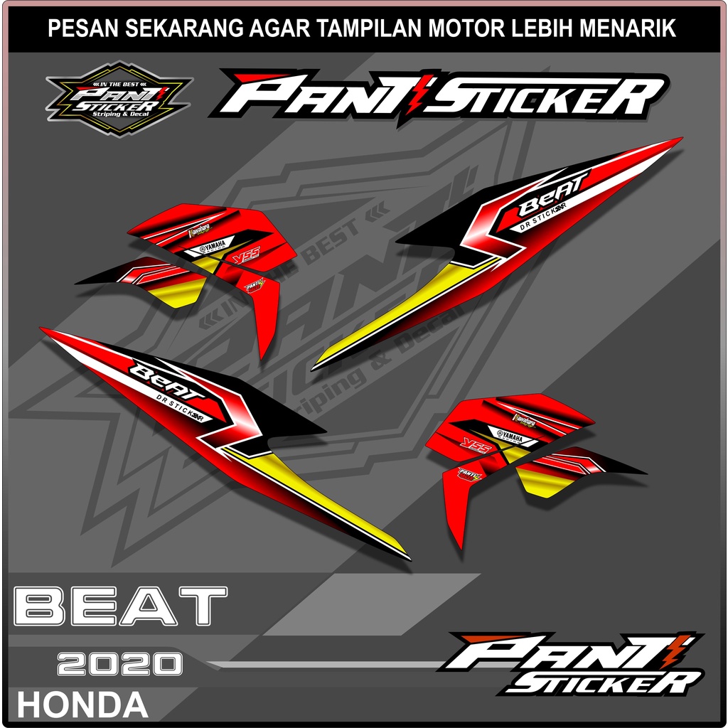 3115 Striping Sticker Beat Fi Street New 2020 2021 Desain Racing fx Stripping Beat 2020