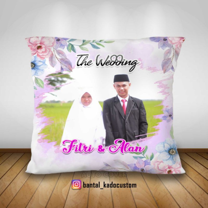 custom bantal foto- foto, gambar ukuran 40 x 40