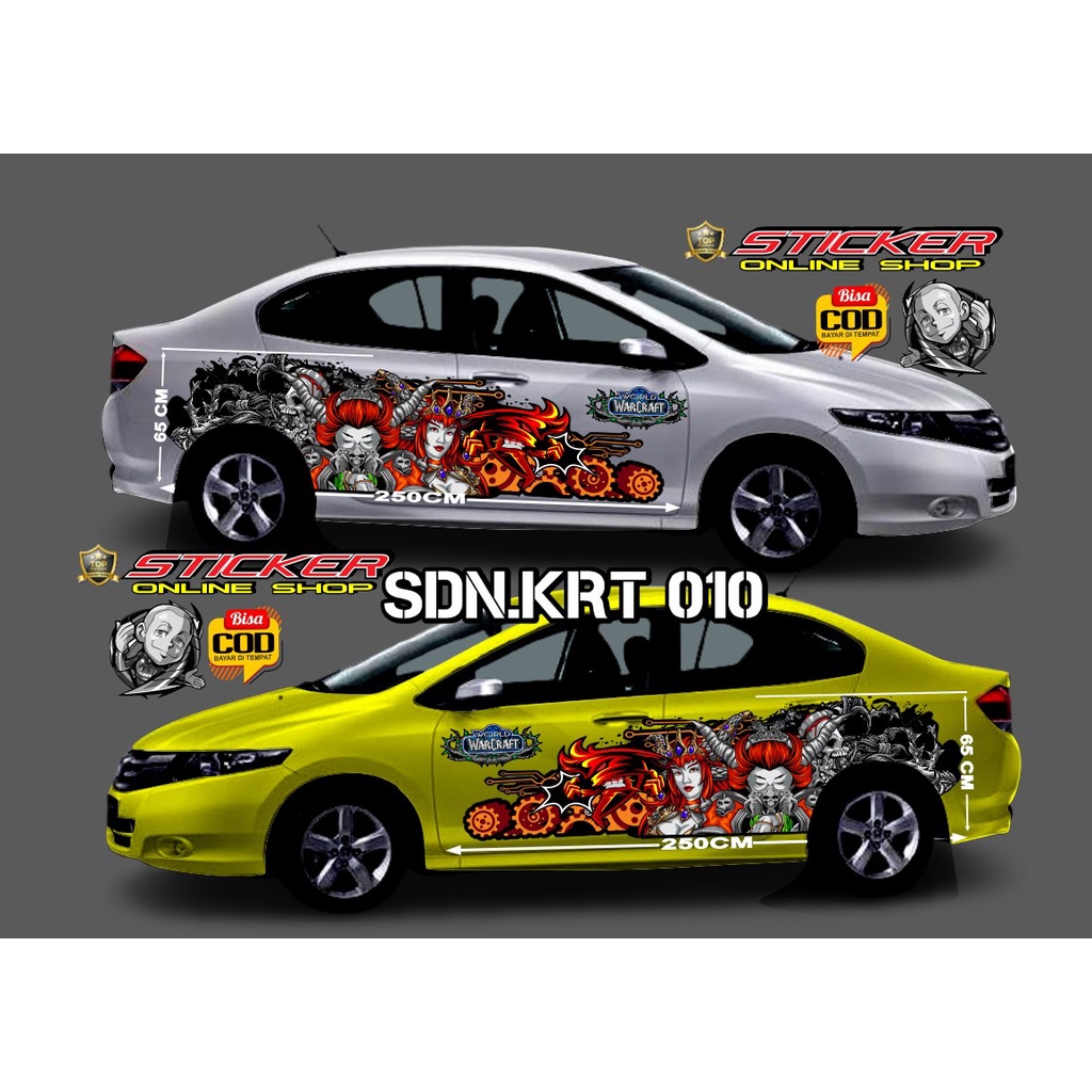 Sticker Mobil Sedan Strip Variasi