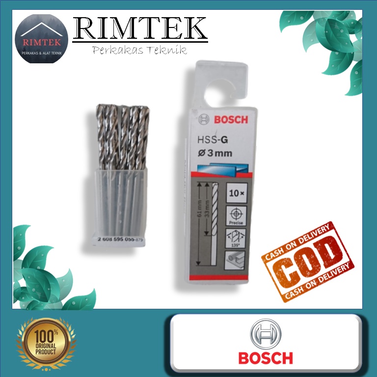 MATA BOR BESI HSS G BOSCH 3mm / MATA BOR BESI 3 mm Metal Bosch