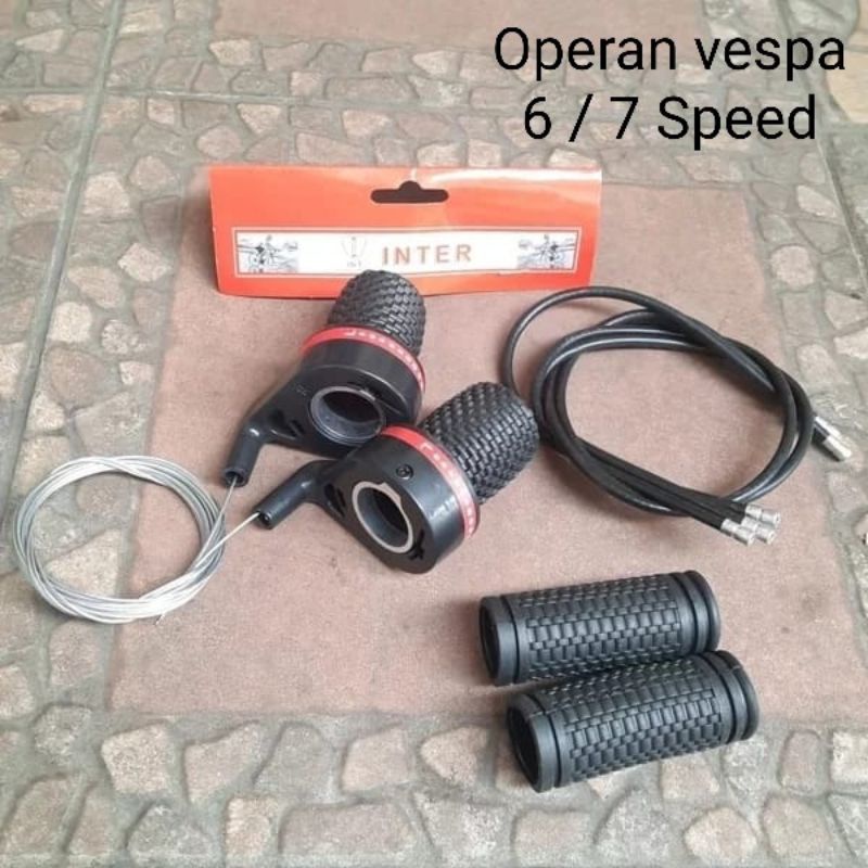 PENGOPER GIGI SEPEDA 6/7 SPEED MODEL VESPA SHIFTER SEPEDA INTER