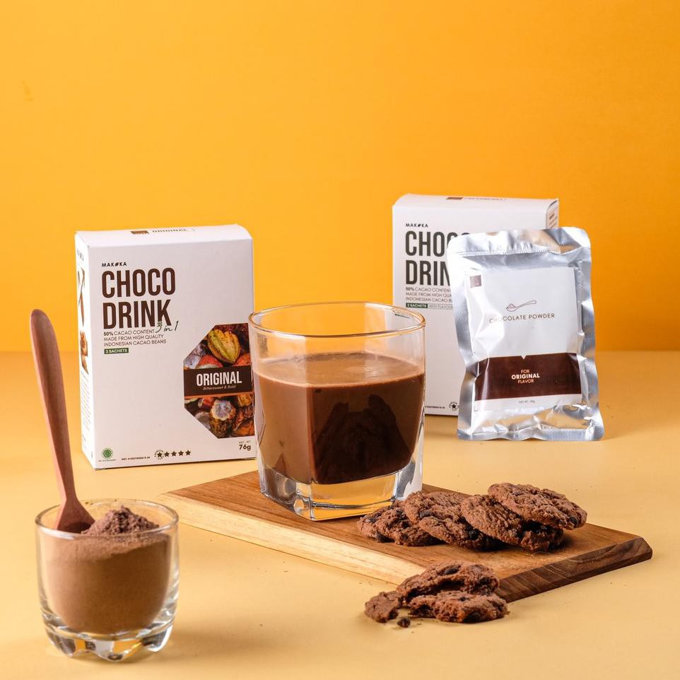 

PrdЦk tᗴrjΔmίn MAKOKA 3in1 Chocolate Drink - Cokelat Bubuk Premium Cocoa Powder | Coklat Bubuk Asli