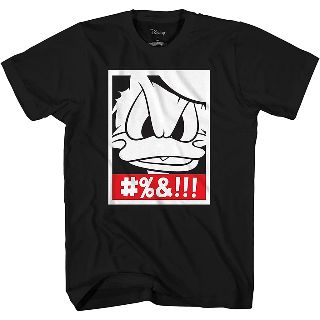 Baju dewasa Disney Mens Donald Duck Frame Face Disneyland World Funny Humor Adult Tee Graphic T-Shir