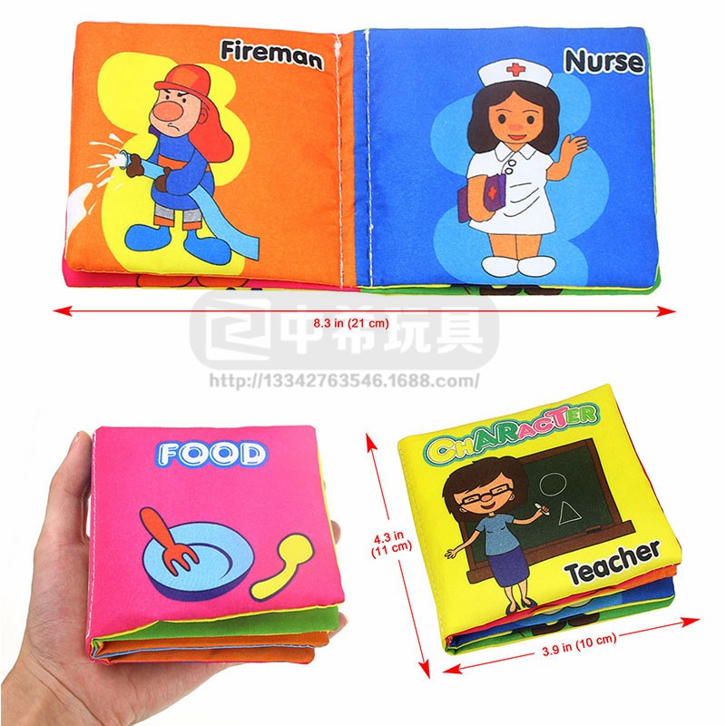 Softbook Buku Bantal Bayi Cloth Book Mini Buku Bayi Buku Anak Softbook Anak Buku Kain Soft Book Baby Book Activity Book Montessori Book