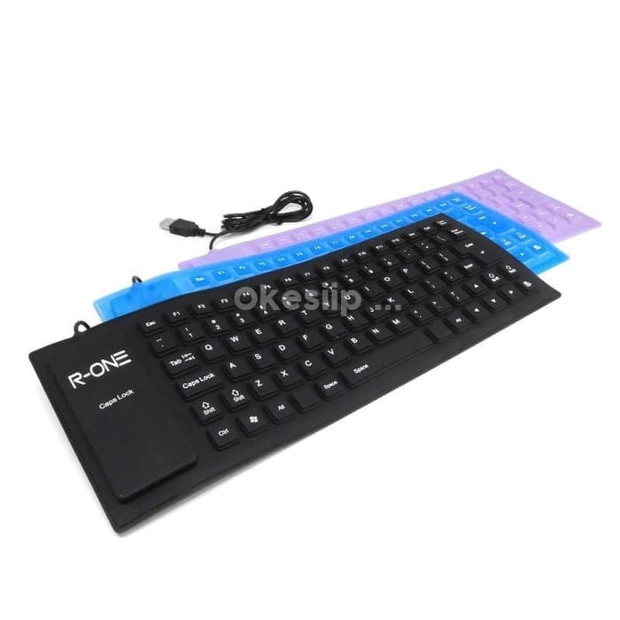 Keyboard Flexible Elastis Lipat Gulung Fleksible External USB Warna