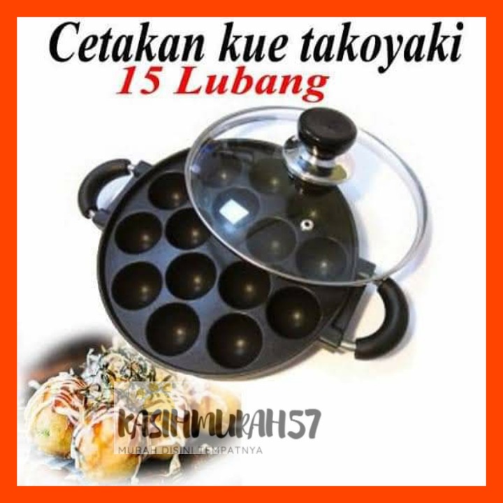CETAKAN 15 LUBANG SNACK MAKER TAKOYAKI / CETAKAN KUE TAKOYAKI 15 LUBANG