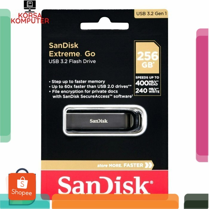 Flashdisk Sandisk EXTREME GO 256GB Flash disk Sandisk Original Garansi