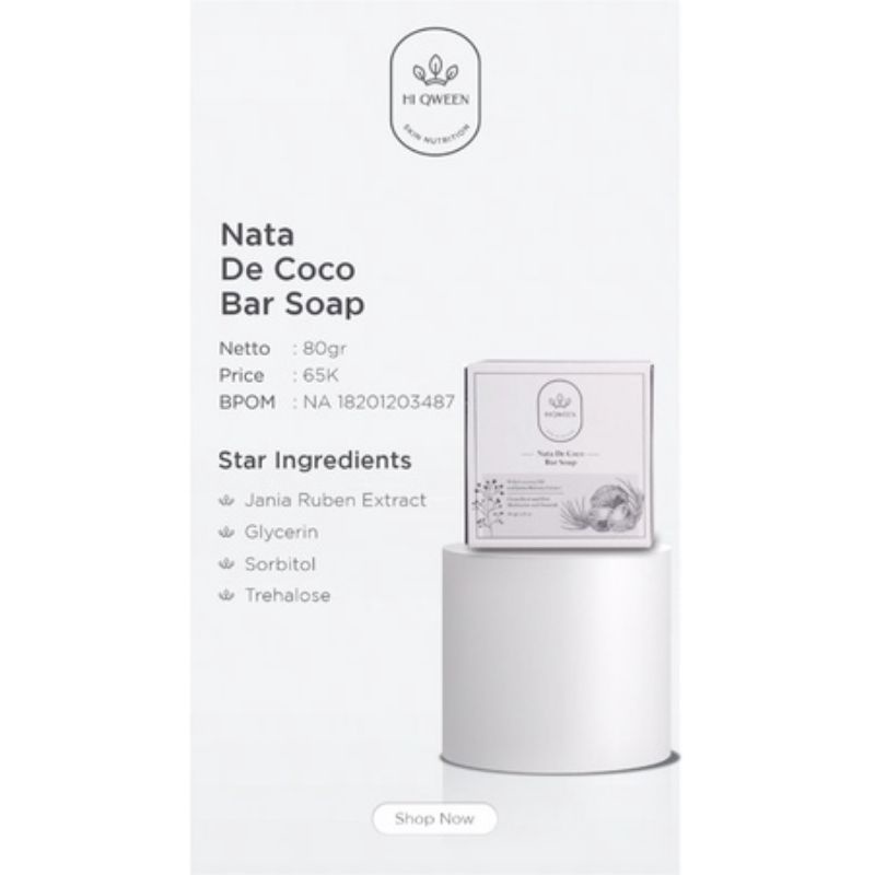 [ READY STOCK ] NATA DE COCO BAR SOAP BY HIQWEEN &amp; SUNSCREEN BY HIQWEEN