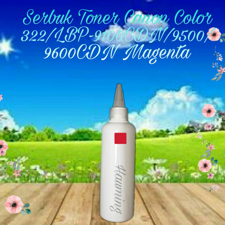 Serbuk Toner Canon EP 322 LBP-9100CDN 9500CDN 9600CDN 9100 9500 9600 LBP9100 LBP9500 Magenta 1x Isi