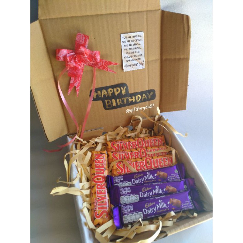 

Hot Deals Snack Box (Coklat Edition)/Hampers Box/Hampers Snack/Hadiah Wisuda/Hadiah Ulang Tahun