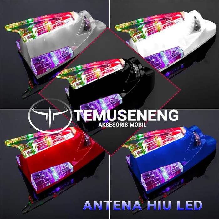 VARIASI ANTENA MOBIL SIRIP HIU LED LAMPU TENAGA ANGIN NYALA MURAH