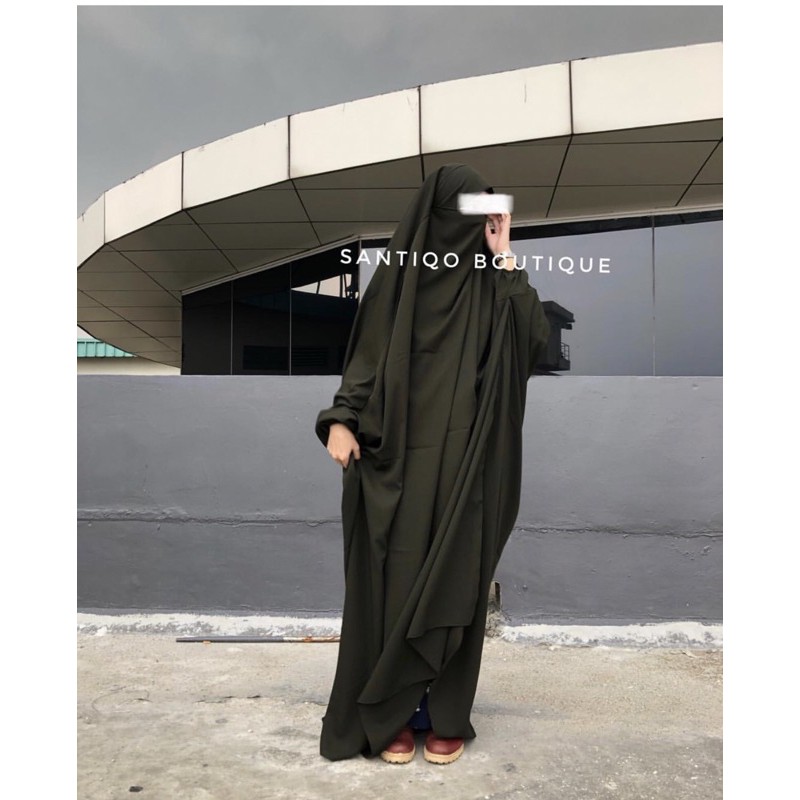 FRENCH KHIMAR ABAYA OVERHEAD BANYAK WARNA ADEM