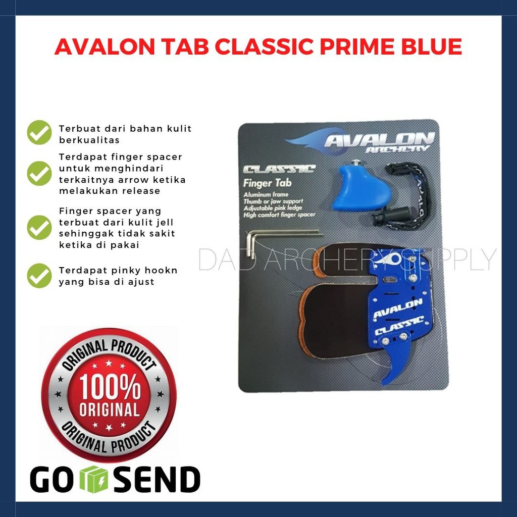 AVALON TAB CLASSIC PRIME LEATHER ORIGINAL / AVALON TAB / FINGER TAB KULIT ARCHERY + BUBBLE WRAP
