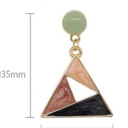 Anting rumbai Panjang Bentuk segitiga Geometris kreatif