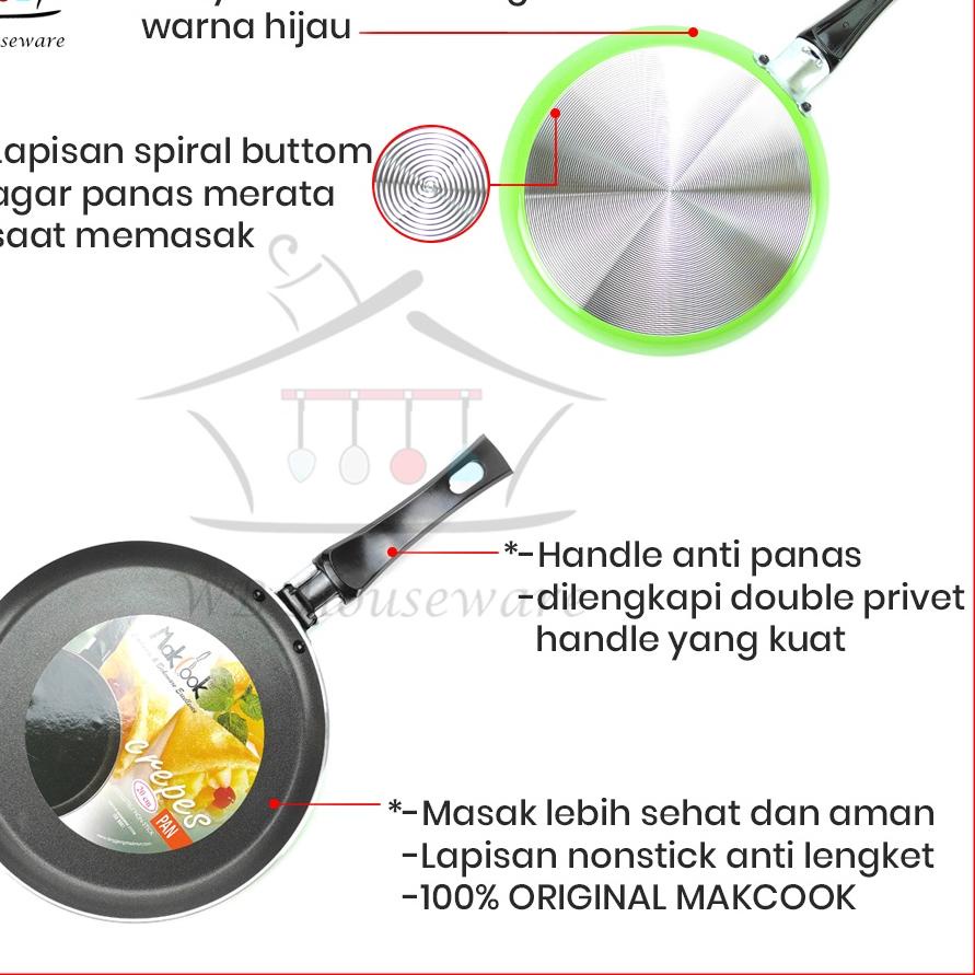 Wajan Teflon / Wajan Gagang / Crepes pan / crepes maker / telfon crepes MAKCOOK