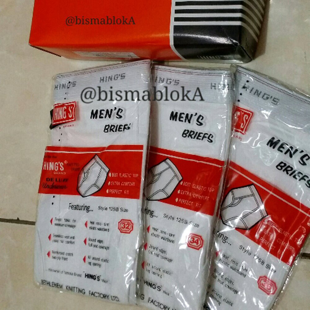 Celana dalam pria Hings  32   34   36 Murah