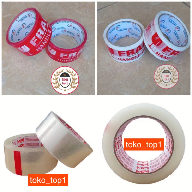 Lakban Bening 100 Yard Isolasi Selotip Clear Tape 45mm Daya Lengket Kuat