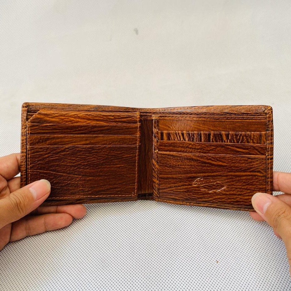 Dompet Pria Kulit Asli ORIGINAL Motif Urat Kayu Keren &amp; Terbaru Gratis BOX