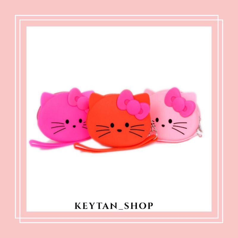 DOMPET KOIN SILICON HELLO KITTY RESLETING SILIKON / DOMPET KARET