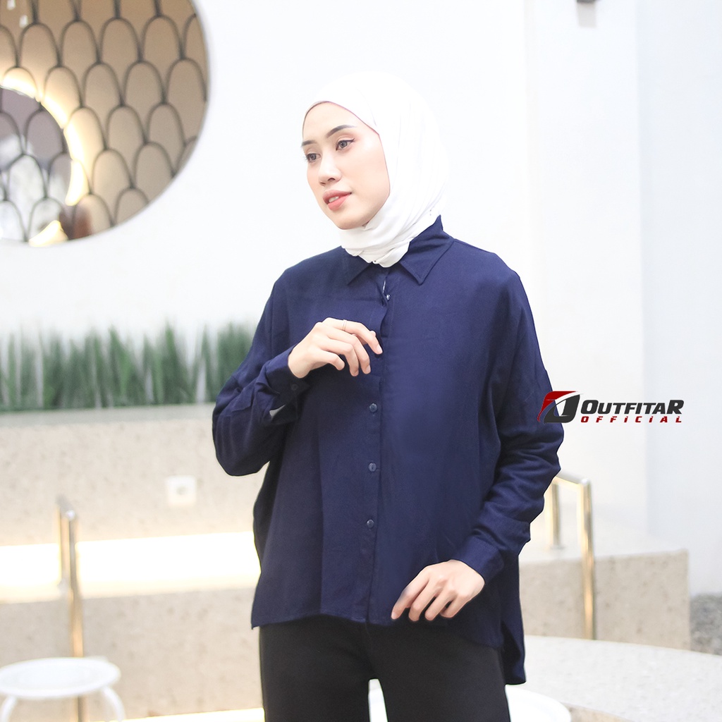 Kemeja Wanita Oversize Eudora Korean Oversized Shirt Ae Ri Kemeja Hight Quality Premium