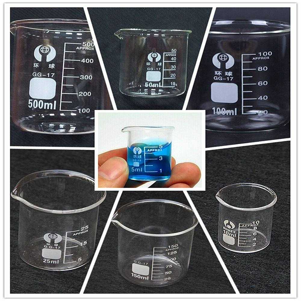 Jual Gelas Ukur Kaca Lab Measuring Cup Glass Gelas Takar Ukur Kaca 50ml 250ml Jigger Kaca 1200