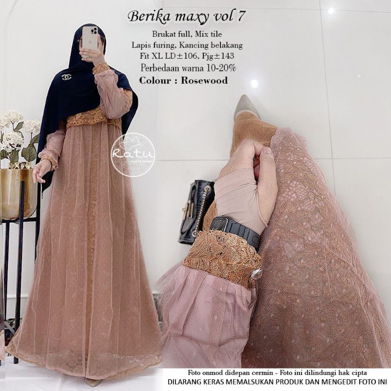 BERIKA MAXY VOL.7 BY RATU MULABEES (MAXY GAMIS MUSLIMAH) Maxy brukat premium rekomended