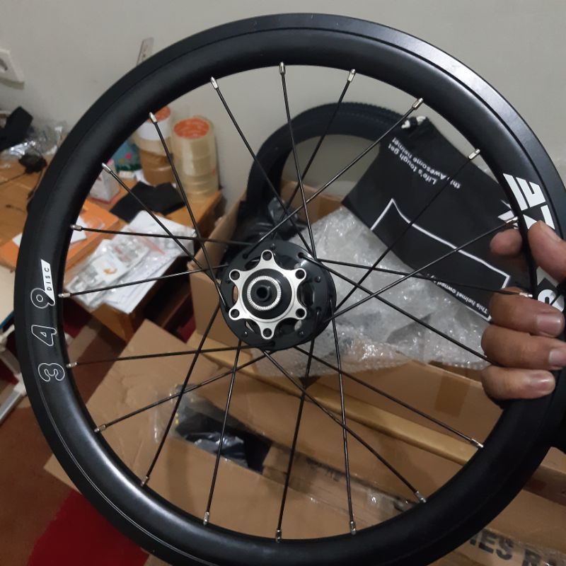 Deskripsi Raze Wheelset Velg Rim SELI 16 inch Plus ETRO 349 Disc 24 20 H Hitam