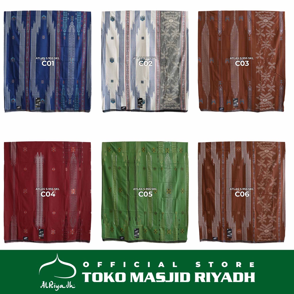 Sarung Atlas Silver Motif Super Premium S 955 SKL Songket Kreasi Istanbul