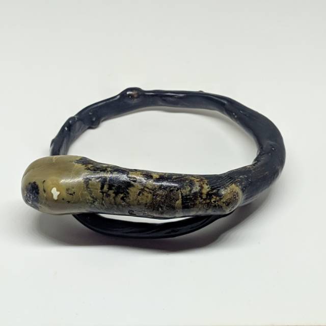 Gelang akar bahar hitam Bonggol/Berbatu alami