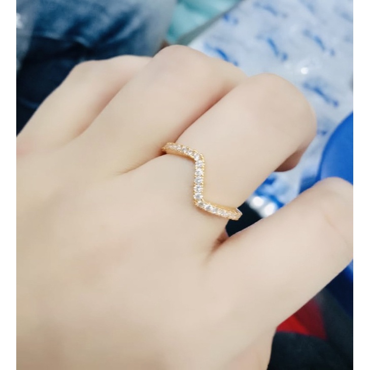 Cincin wanita // cincin permata // cincin lapis emas // berlian replika //perhiasan // cincin markis