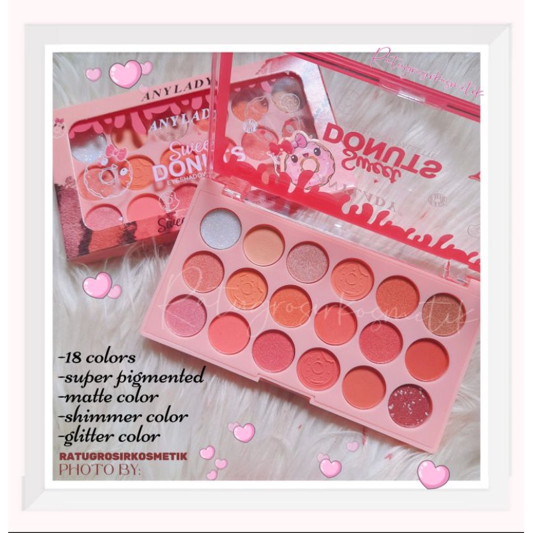 PROMO!!!EYESHADOW PALETTE SWEET DONUTS ANYLADY NO.734B/UNICORN LOVE SWEET NO.800