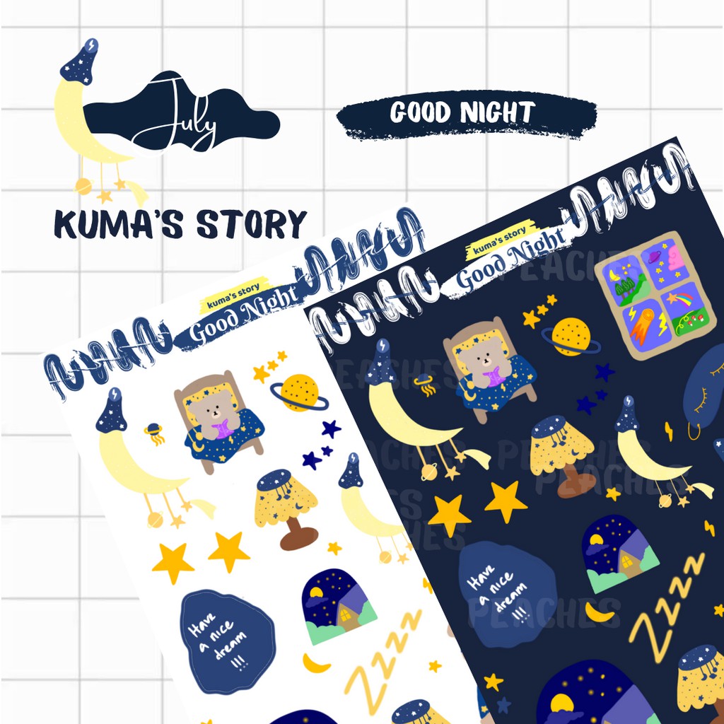 

[PCH] Kuma's story : Good Night Transparan Sticker