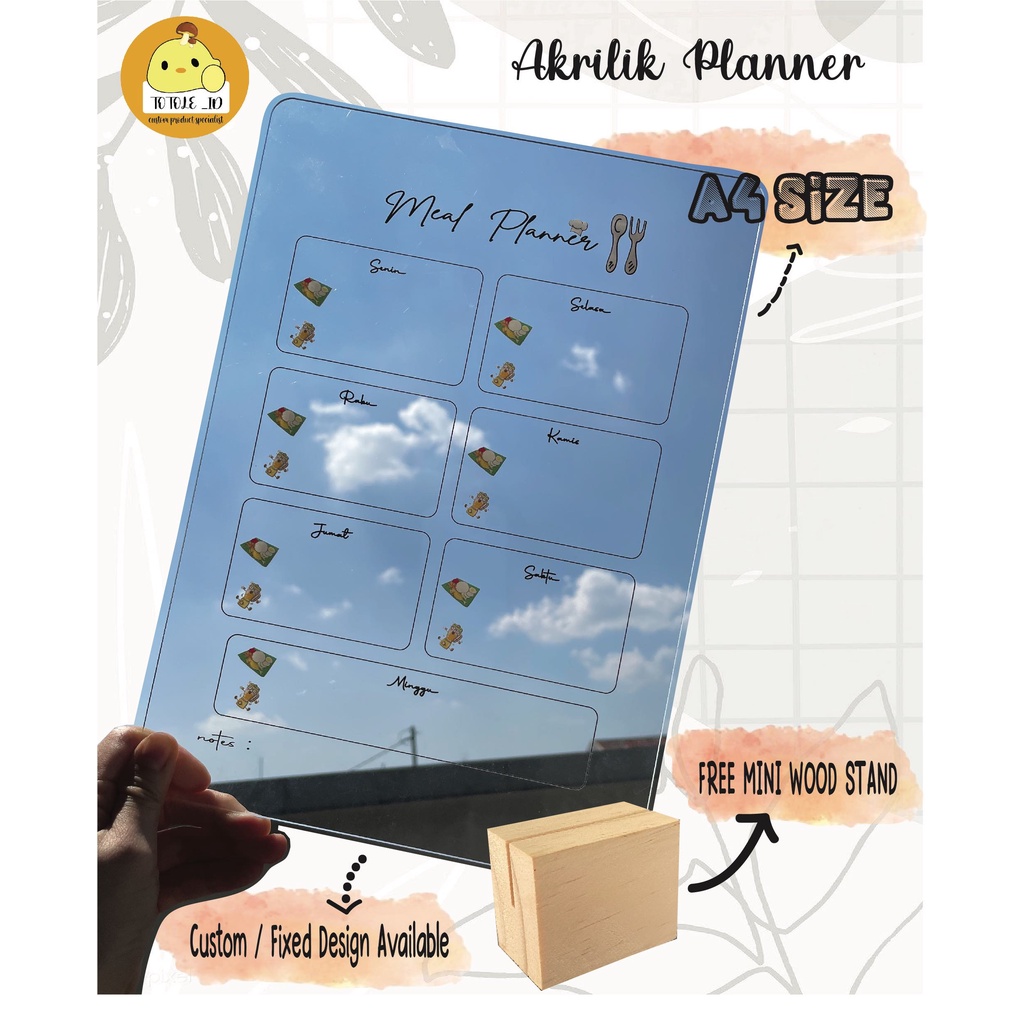 

AKRILIK PLANNER / AKRILIK TO DO LIST / PAPAN TULIS AKRILIK / ACRYLIC DAILY PLANNER