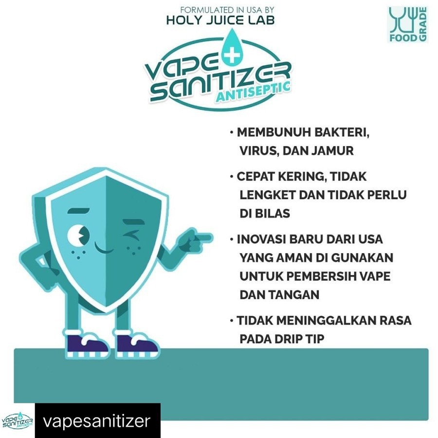 VAPE SANITIZER ATISEPTIC 60ML BY HOLY JUICE LAB