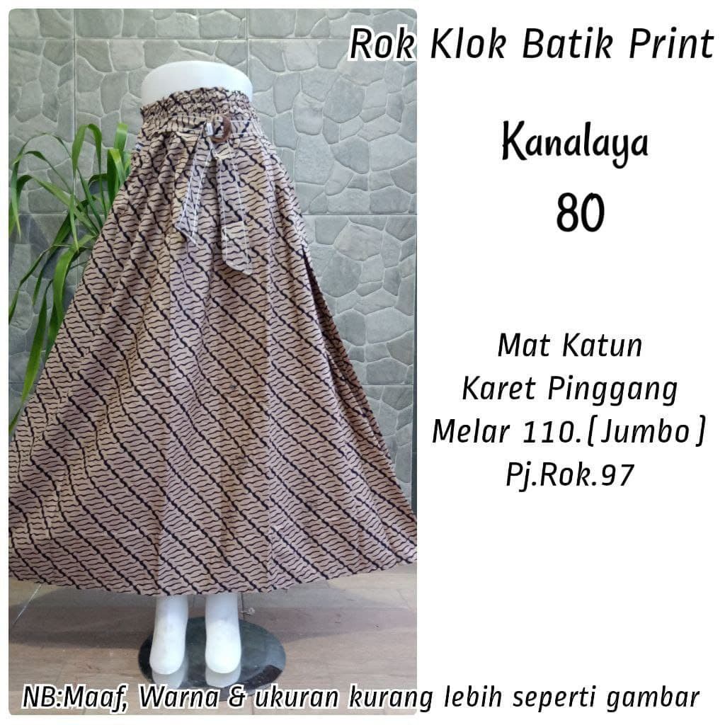 (Dijamin RealPict) Rok Batik original Pekalongan garansi harga termurah Rok Klok Modern By BellaQ-Kanalaya 80