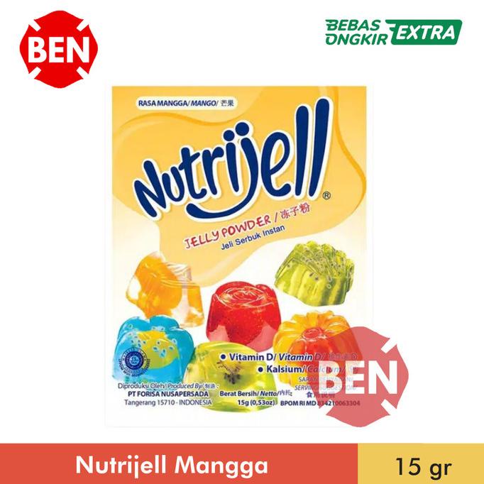 

Nutrijell Mangga 15g 15gr 15 g gr gram - Nutri Jell Mango Kuning Box SPECIAL Kode 1432