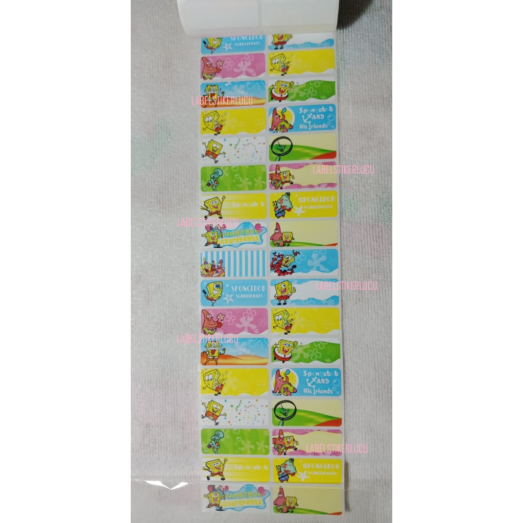 

Sticker Label Motif Spongebob (isi 42pcs) variasi gambar