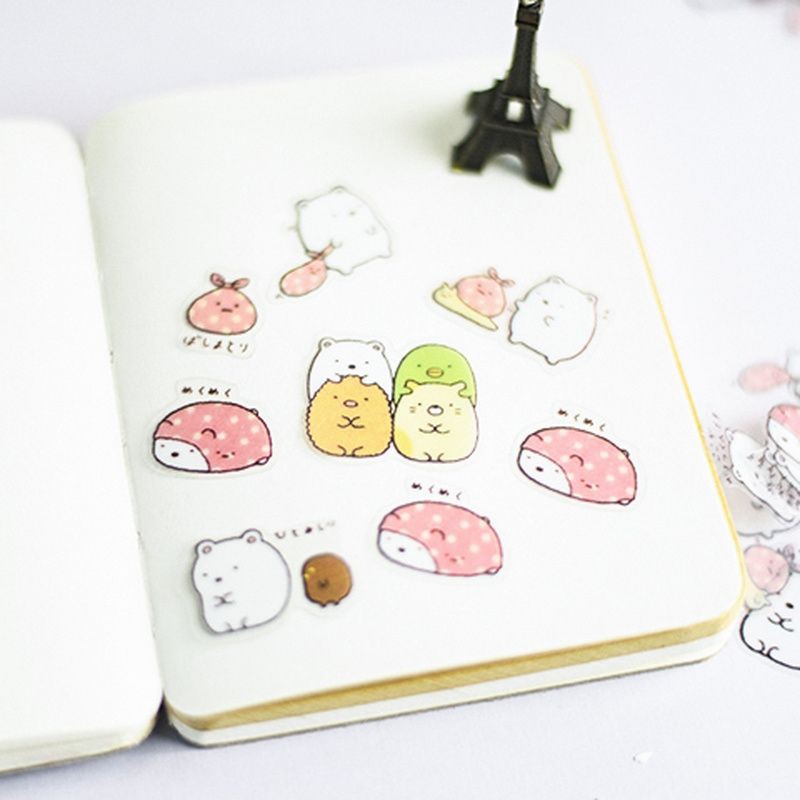 50Pcs Sticker Desain Lucu Sticker Sumikko Gurashi jepang sticker buku sticker multifungsi scrapbook