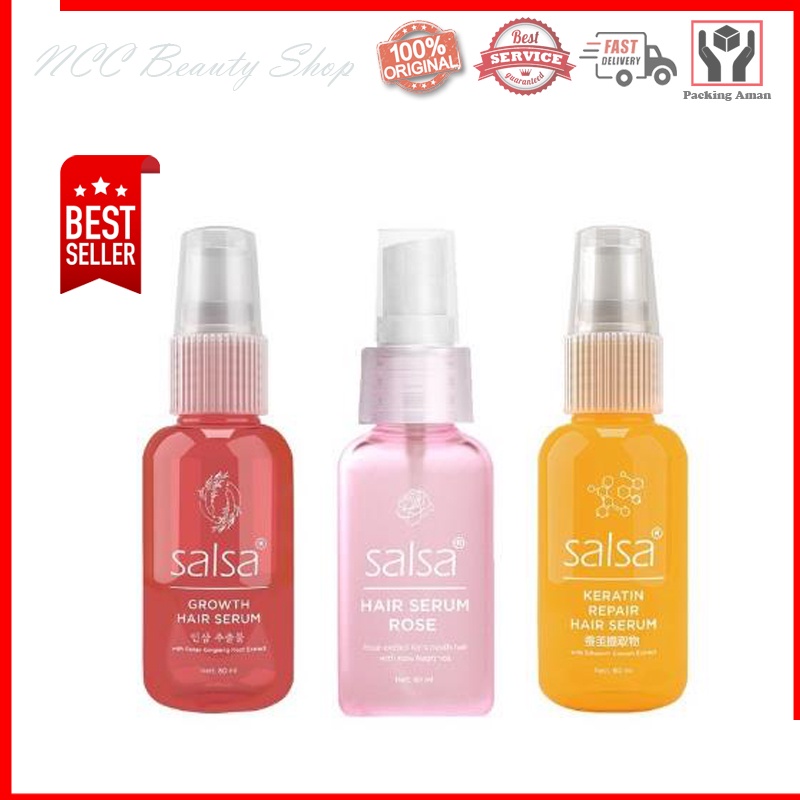 [HALAL] * NCC * Salsa Hair Serum Rose Instant Growth Keratin Repair Spray Serum Wangi Sepanjang Hari