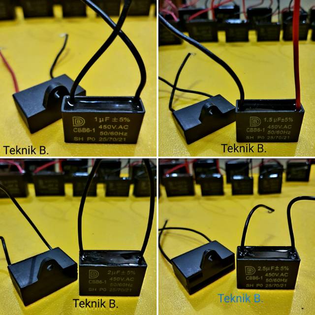 Kapasitor CBB61 CBB6-1 2 3 4 5 6 8 10 12 14 16 20 24 30 uf 450V kapasitor kotak 450 V cbb61 kipas angin motor dinamo