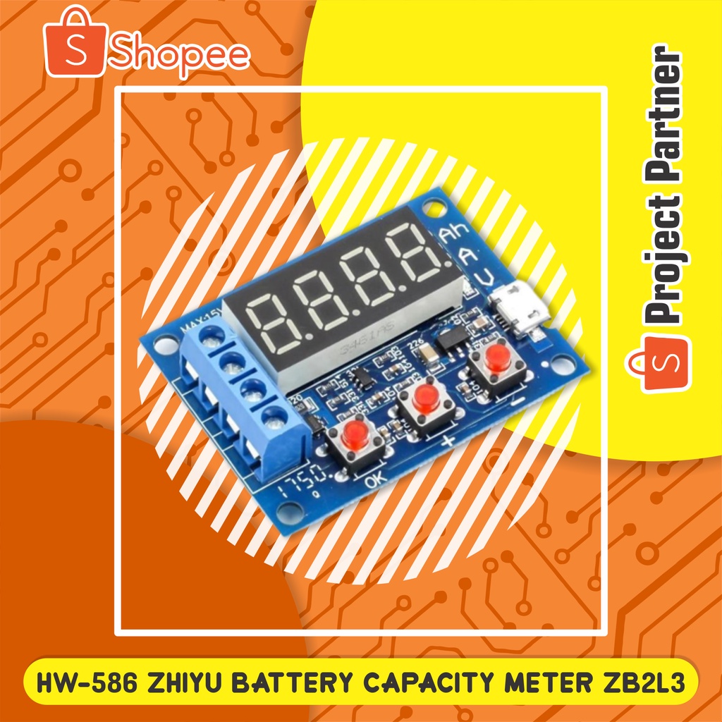 HW-586 Zhiyu Battery Capacity Meter ZB2L3 Test Kapasitas Baterai 18650 Li-ion