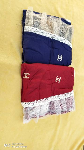 Mukena chanel bahan rayon  renda double  tile