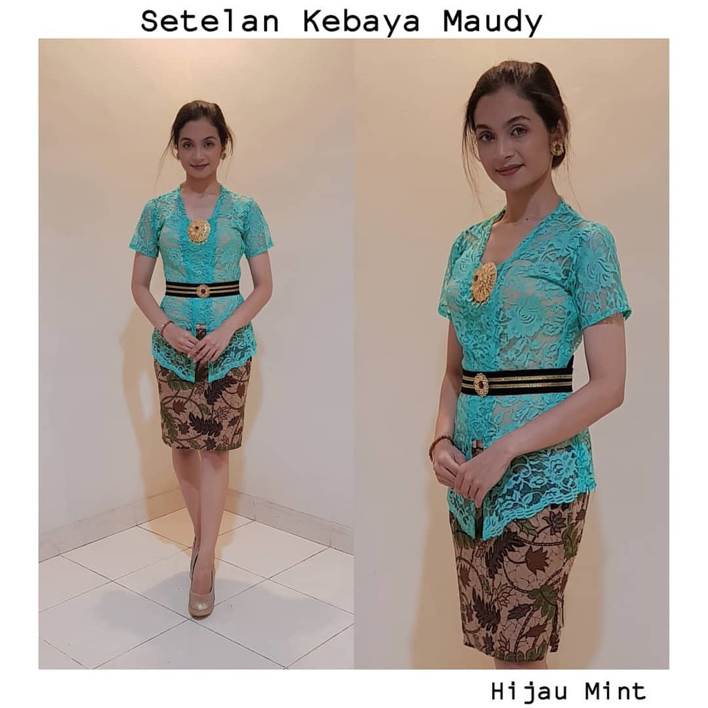 Baju Kebaya Jadi Brokat Maudy Dan Rok Katun Batik Pendek Kebaya Bali Modern Kebaya Pesta