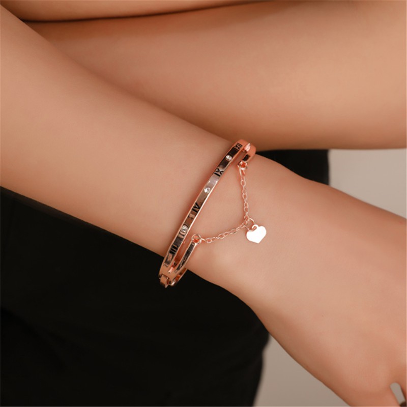 SEUSUK  Fashion Bracelet &amp; Bangle Heart Love Tag Bracelet Jewelry for Women COD