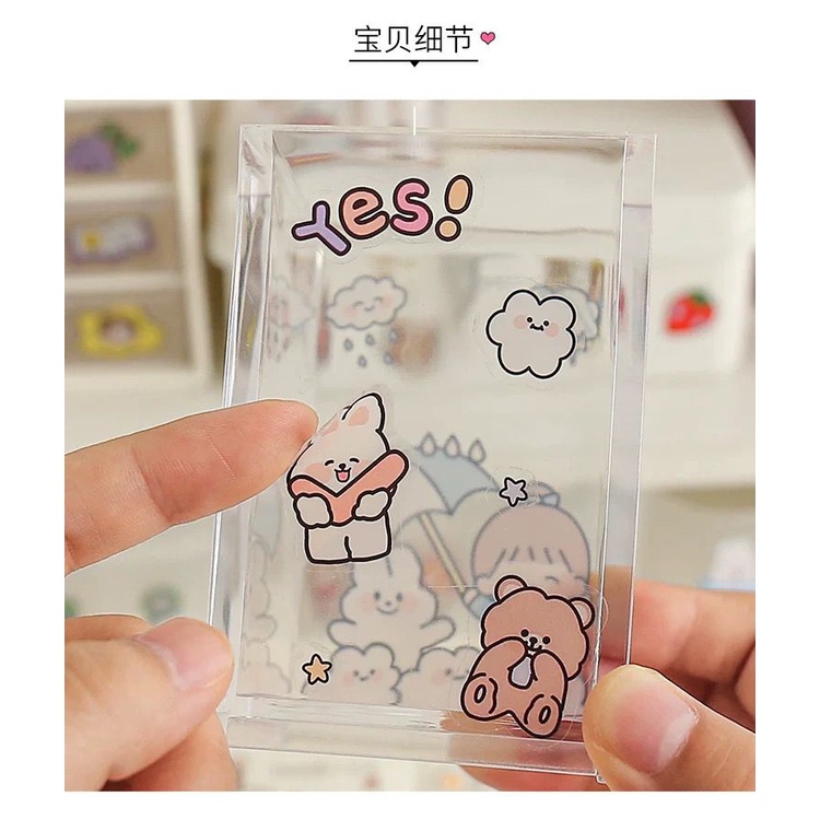 [littlecrab] Kotak Transparan Tempat Pensil Acrylic Tabung Pensil Clear Korean Aesthetic Pencil Box Unik Elegan Stationary Kit Berkualitas