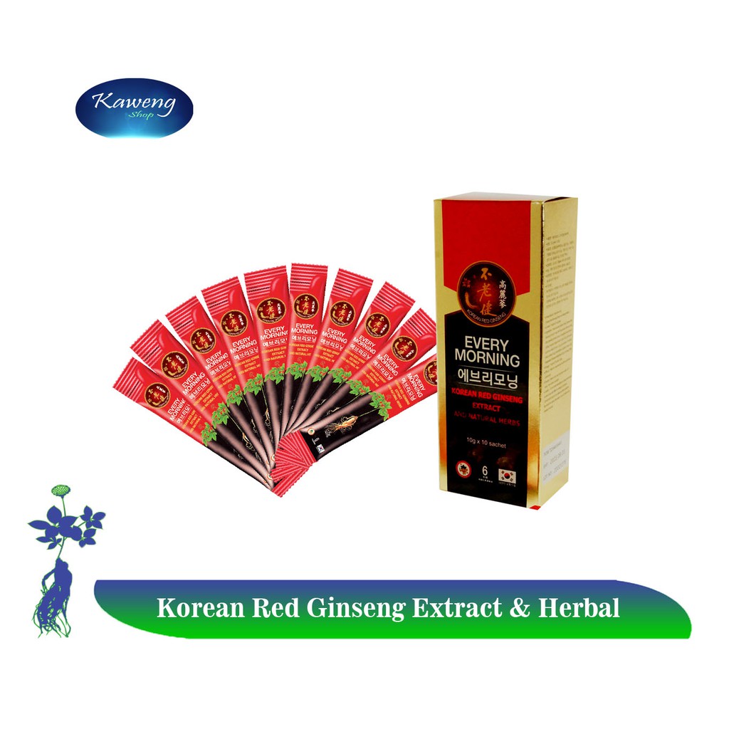 Korean Ginseng EVERY MORNING (Korean Red Ginseng Extract & Herbal)