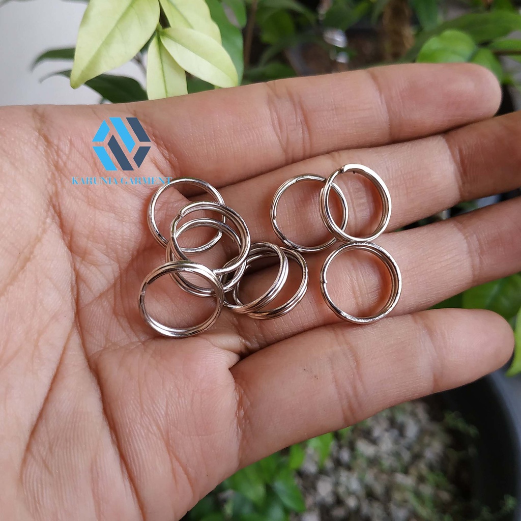 

LOOP RING DOUBLE 1.5 CM PENGAIT GANTUNGAN KUNCI LANYARD ID CARD PER 144 PCS