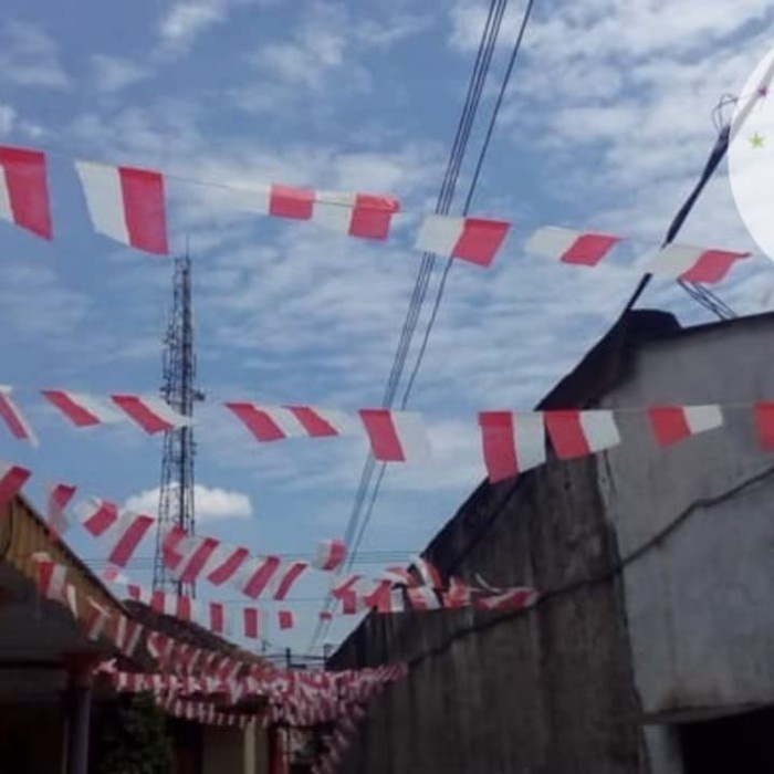 Banner / Bendera Plastik Merah Putih HUT RI + TALI / DIRGAHAYU RI